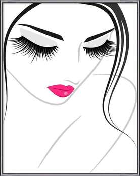 Плакат с рамка Lash extension beauty icon