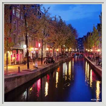 Плакат с рамка Red Light District in Amsterdam
