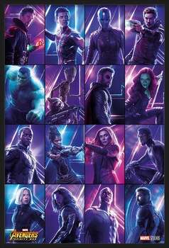 Плакат с рамка Avengers: Infinity War - Heroes